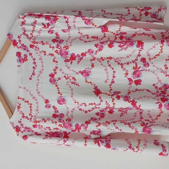 Charter Club size XL women's supima cotton top in pink floral. - Picture 7 of 14